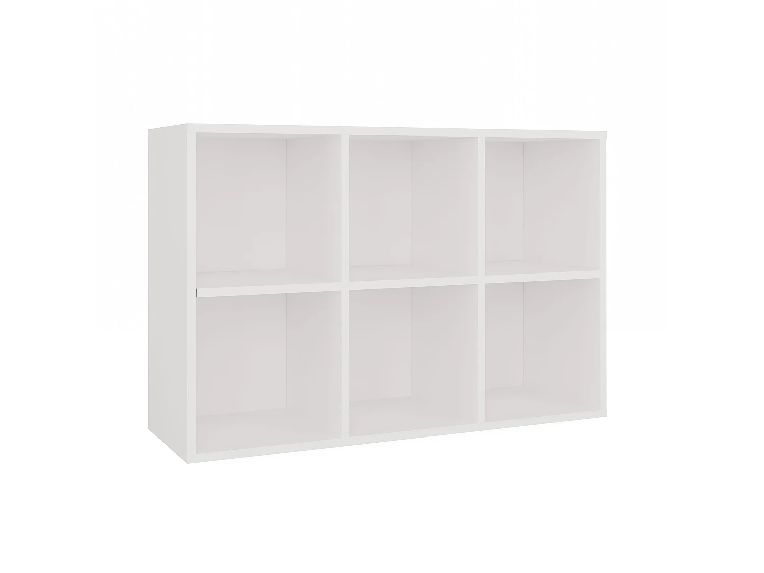 Libreria piccola 90x60 cm a 6 vani bianco opaco LBT18
