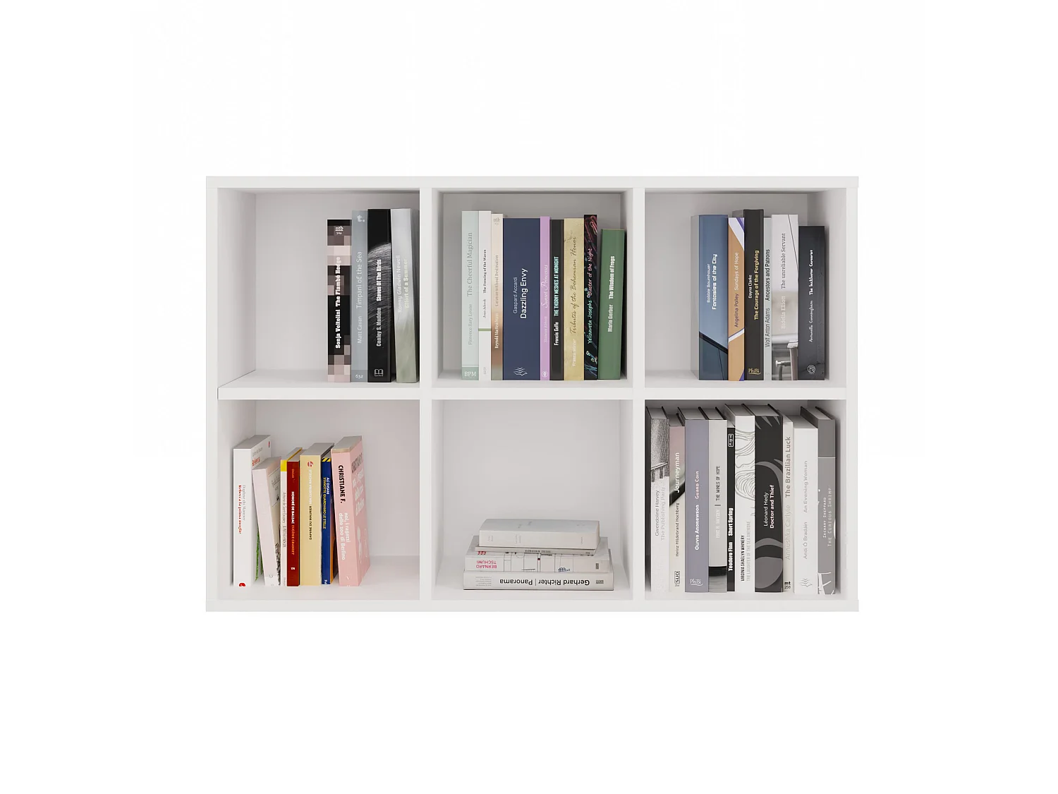Libreria piccola 90x60 cm a 6 vani bianco opaco LBT18