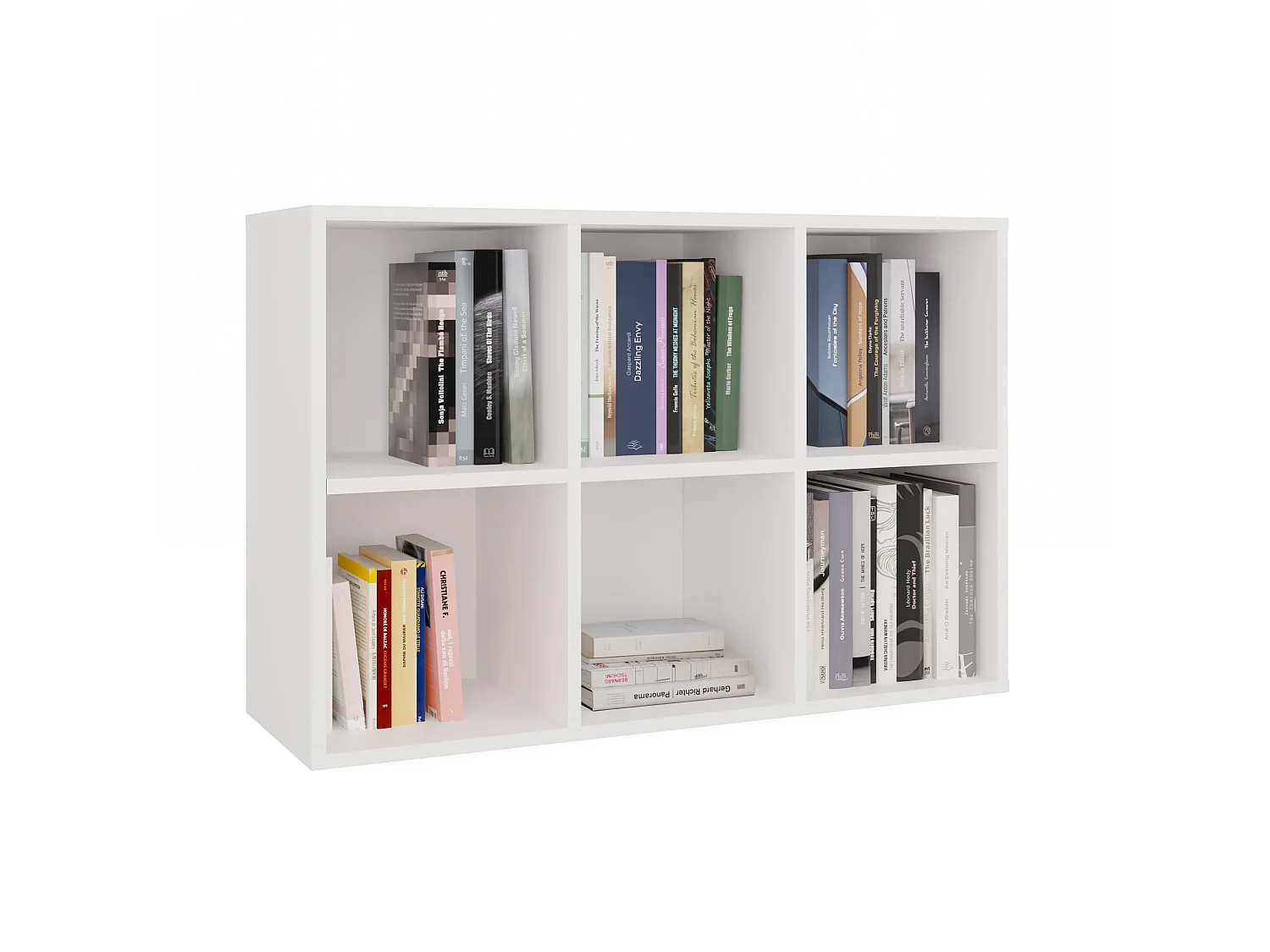 Libreria piccola 90x60 cm a 6 vani bianco opaco LBT18