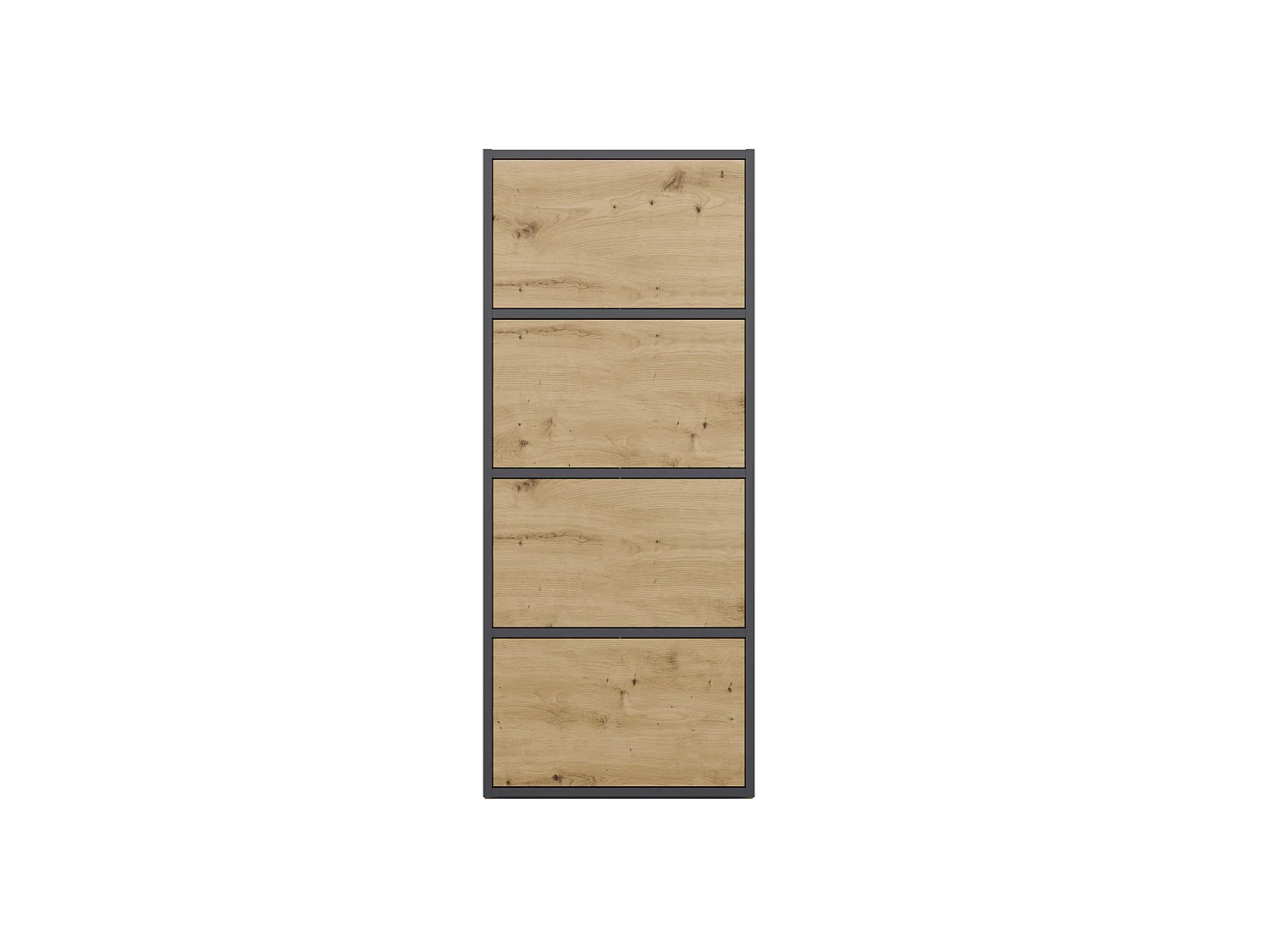 Mobile multiuso 50x119 cm con ante tip-on rovere/antracite MMT1