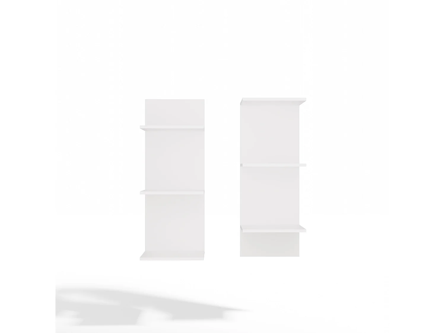 Libreria a muro 35x180 cm a 6 ripiani bianco opaco LBT11