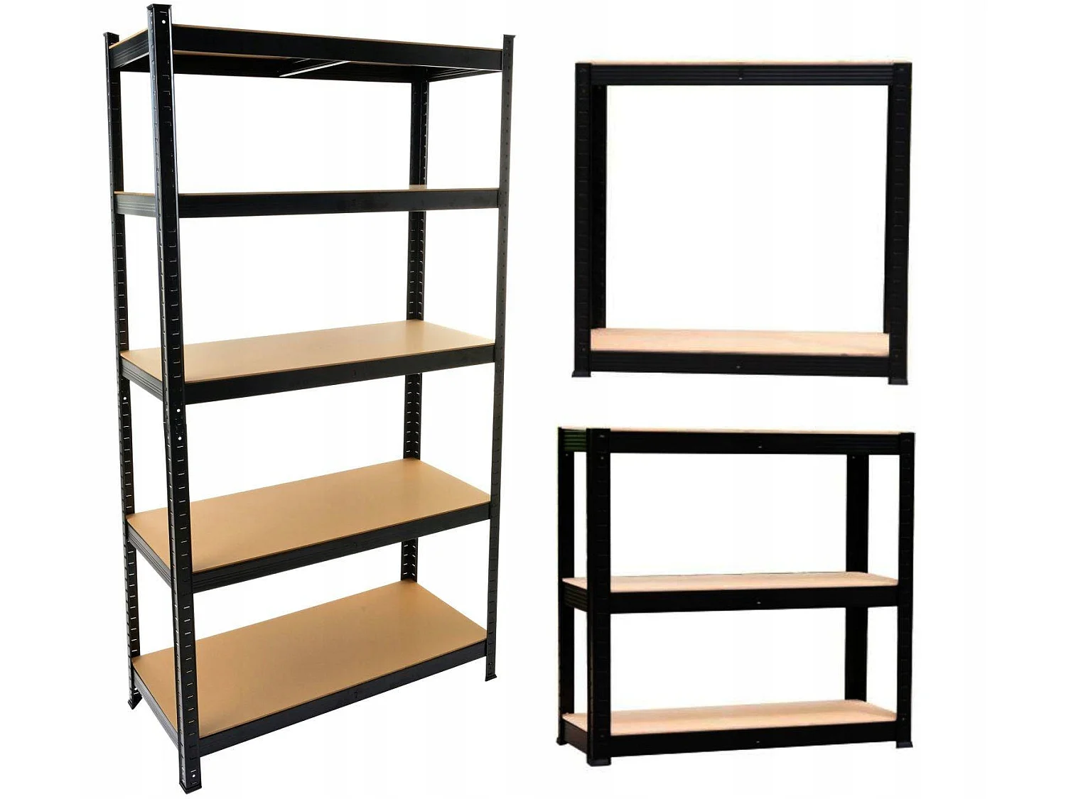 Scaffale in metallo componibile 90x180x40 cm nero SFT5