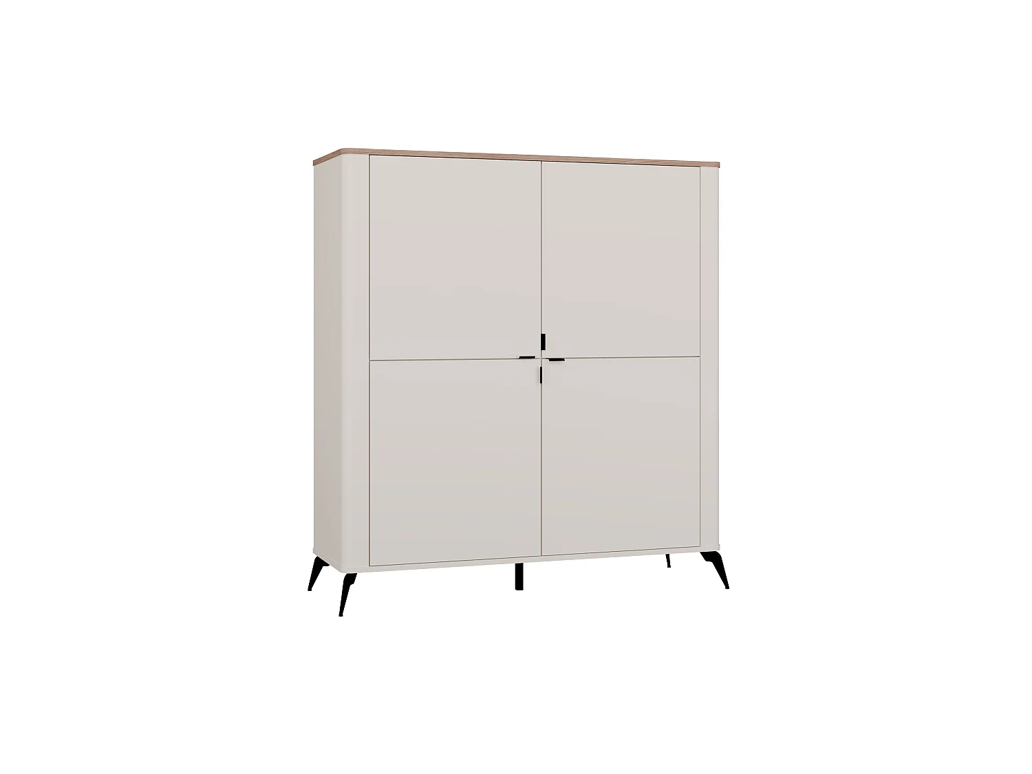 Mobile contenitore multiuso 125x135 cm cashmere e rovere MMT2