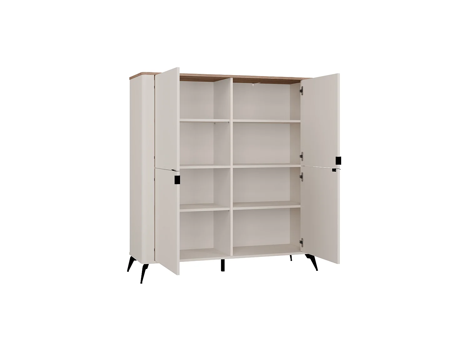 Mobile contenitore multiuso 125x135 cm cashmere e rovere MMT2