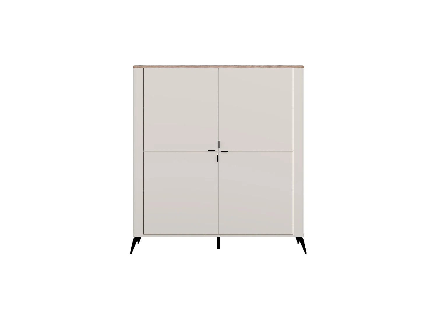 Mobile contenitore multiuso 125x135 cm cashmere e rovere MMT2