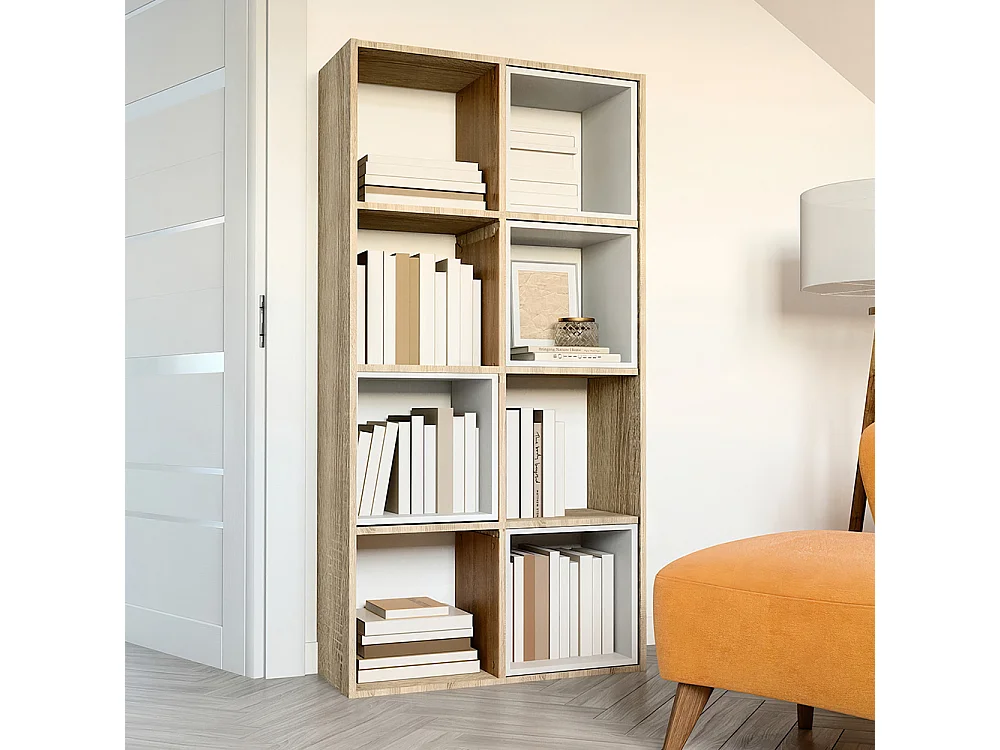 Libreria salvaspazio 147x75 cm rovere chiaro LBT15