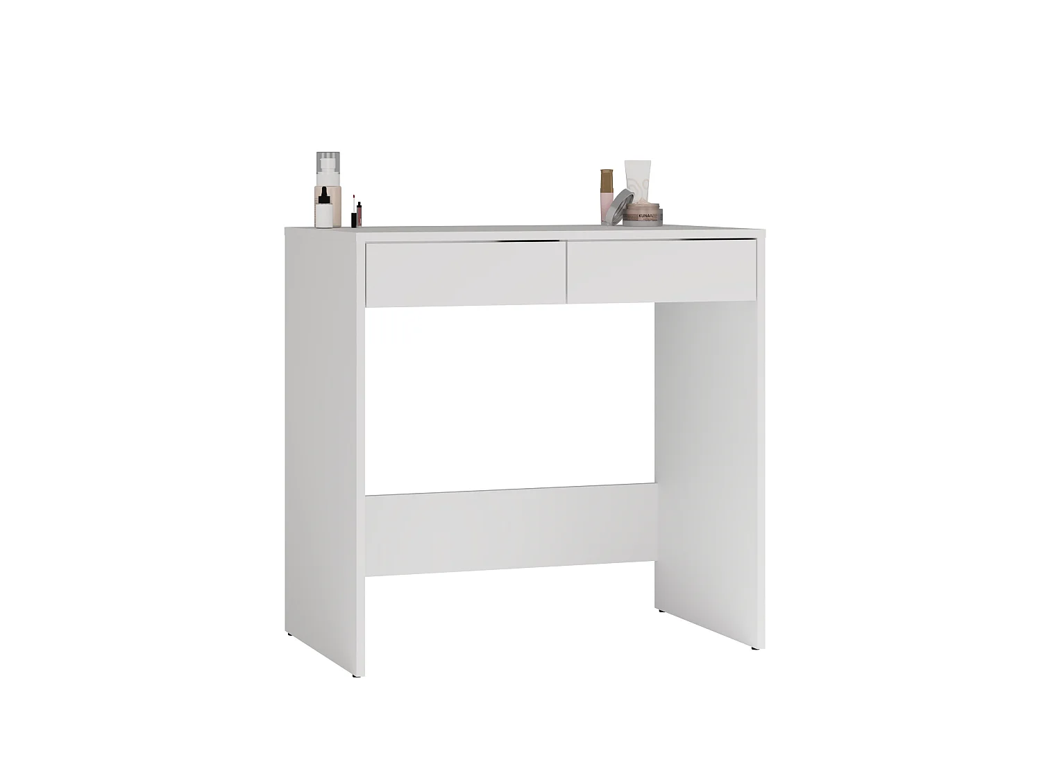 Scrivania salvaspazio 81x80 cm con 2 cassetti bianco opaco SCT13