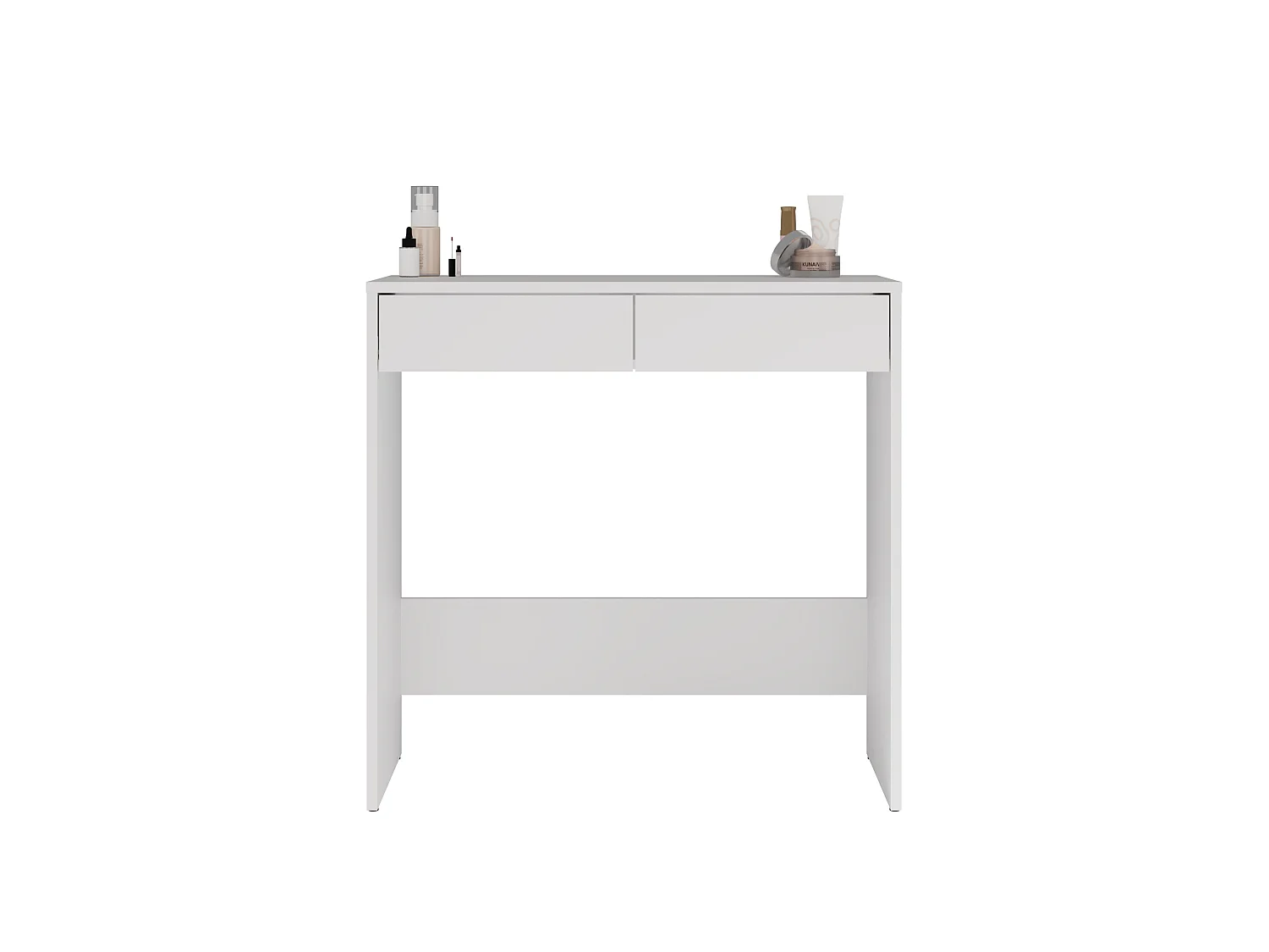 Scrivania salvaspazio 81x80 cm con 2 cassetti bianco opaco SCT13