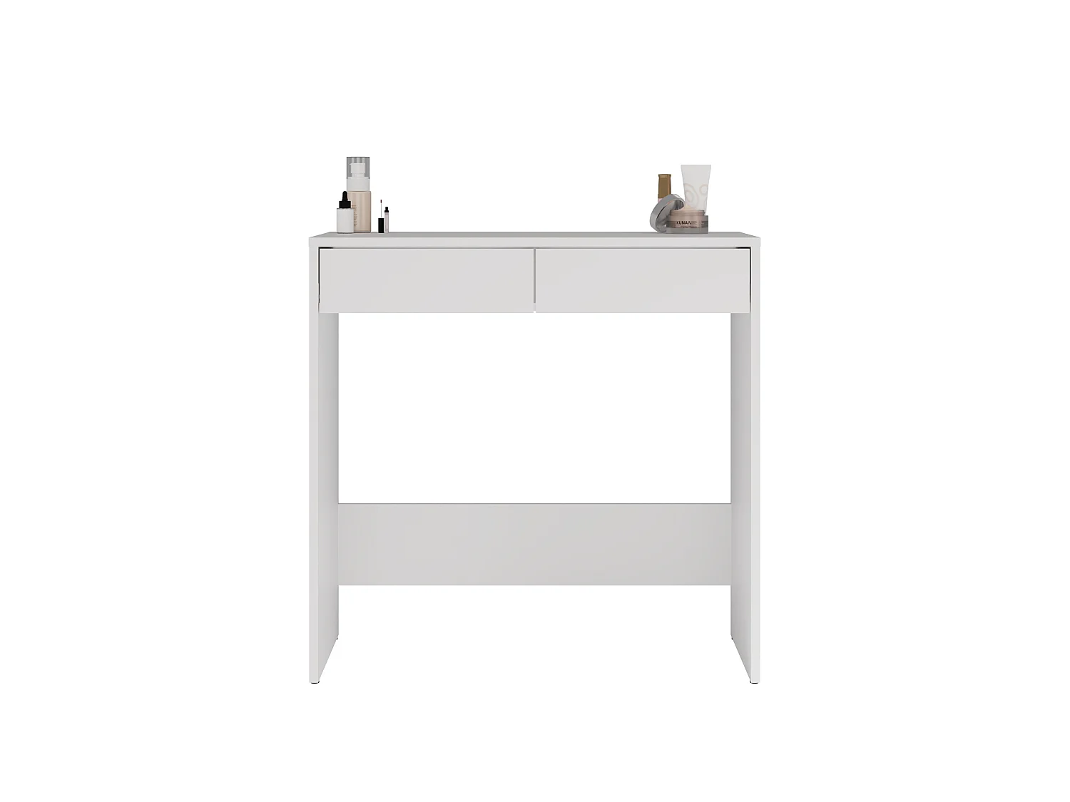 Scrivania salvaspazio 81x80 cm con 2 cassetti bianco opaco SCT13