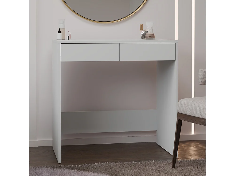 Scrivania salvaspazio 81x80 cm con 2 cassetti bianco opaco SCT13