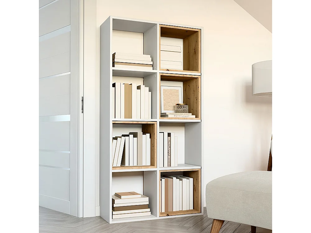 Libreria salvaspazio 147x75 cm bianco LBT15