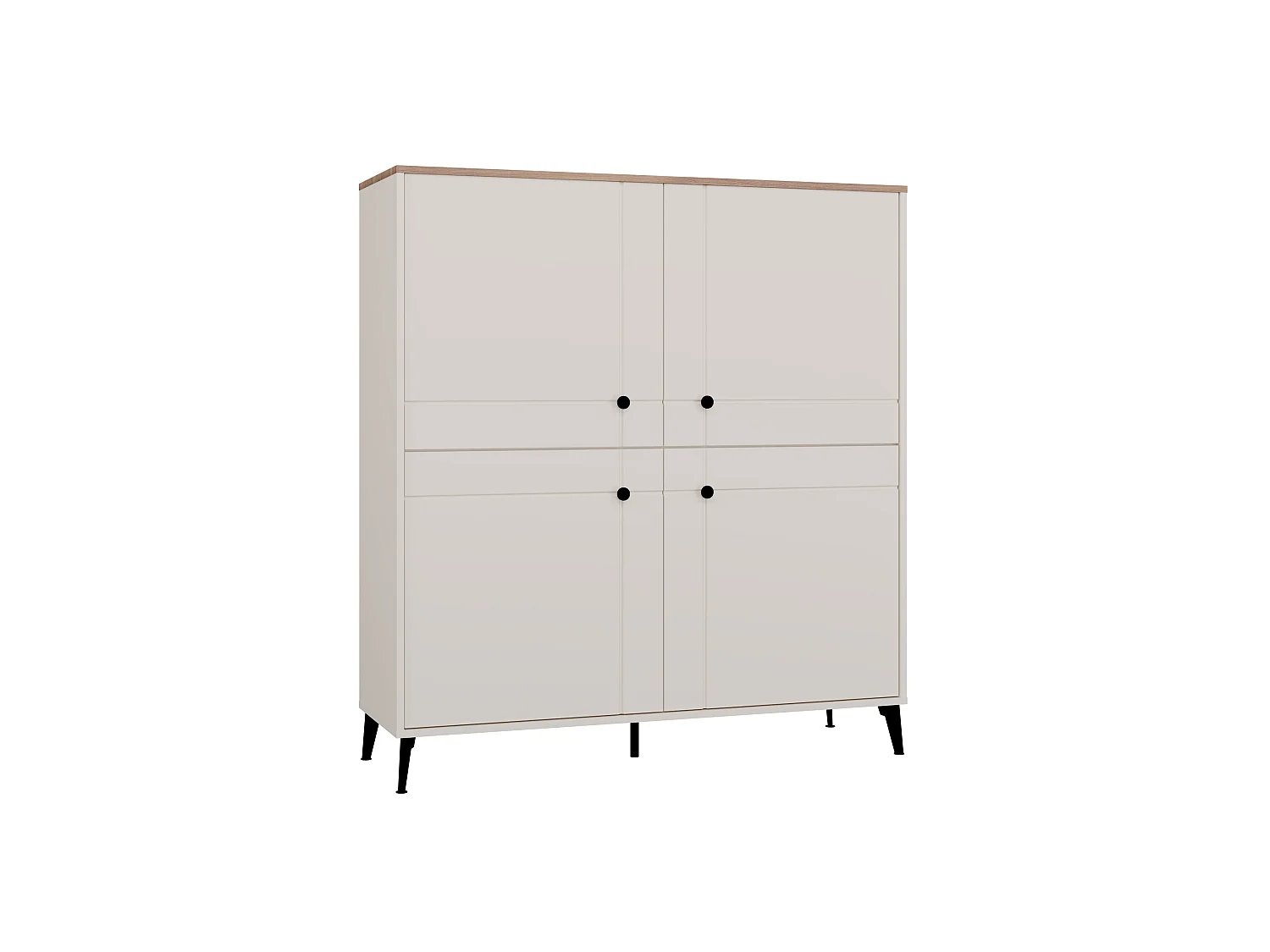 Mobile contenitore 123,5 cm cashmere e rovere MMT3