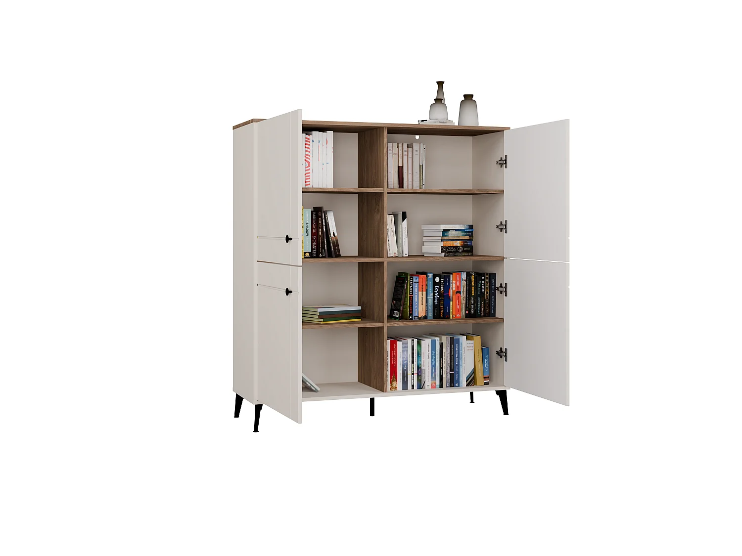 Mobile contenitore 123,5 cm cashmere e rovere MMT3