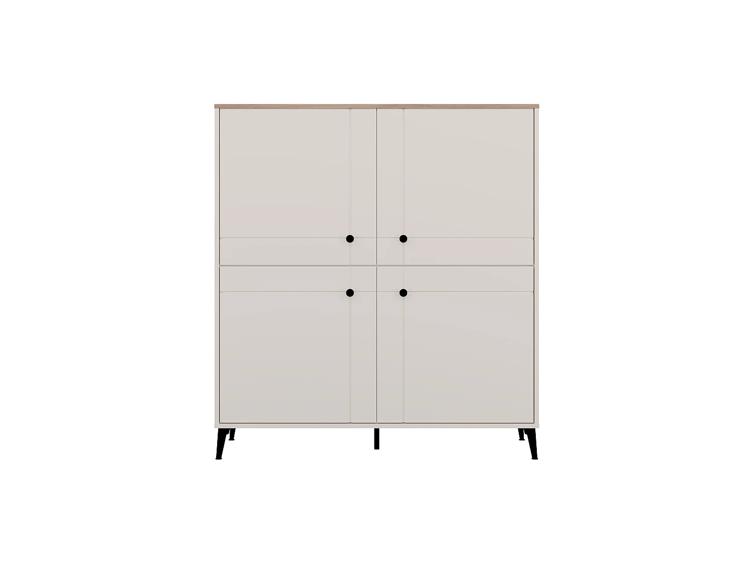 Mobile contenitore 123,5 cm cashmere e rovere MMT3