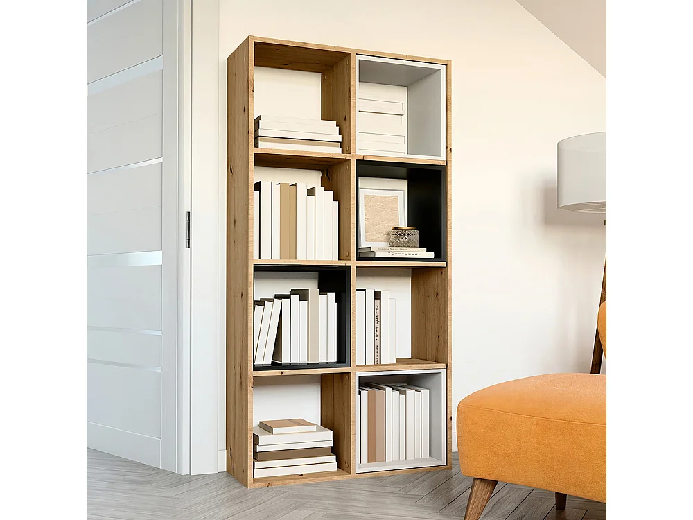 Libreria salvaspazio 147x75 cm rovere LBT15