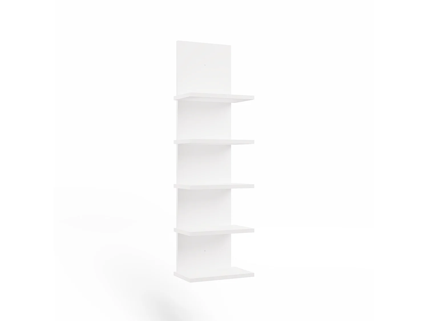Libreria a muro 29,5x100 cm con 5 ripiani bianco opaco LBT22
