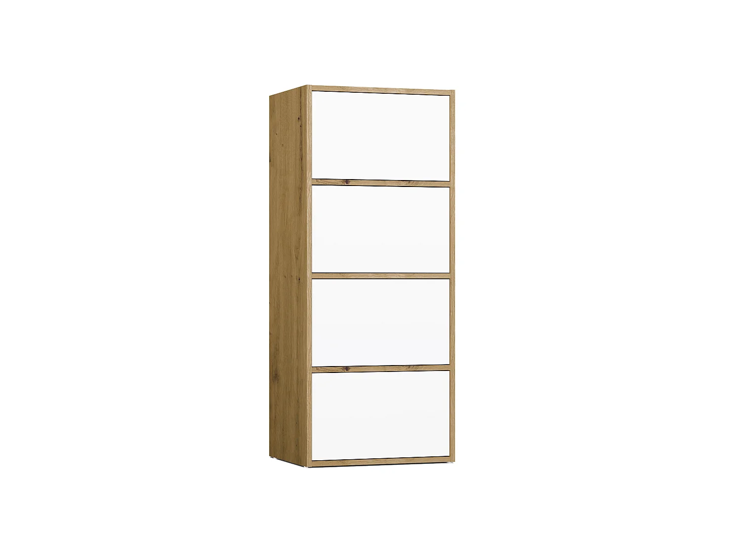 Mobile multiuso 50x119 cm con ante tip-on rovere/bianco MMT1