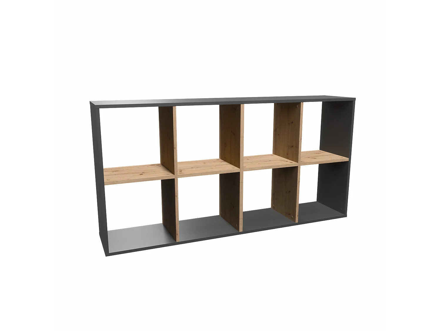 Libreria salvaspazio 147x75 cm rovere/antracite LBT15