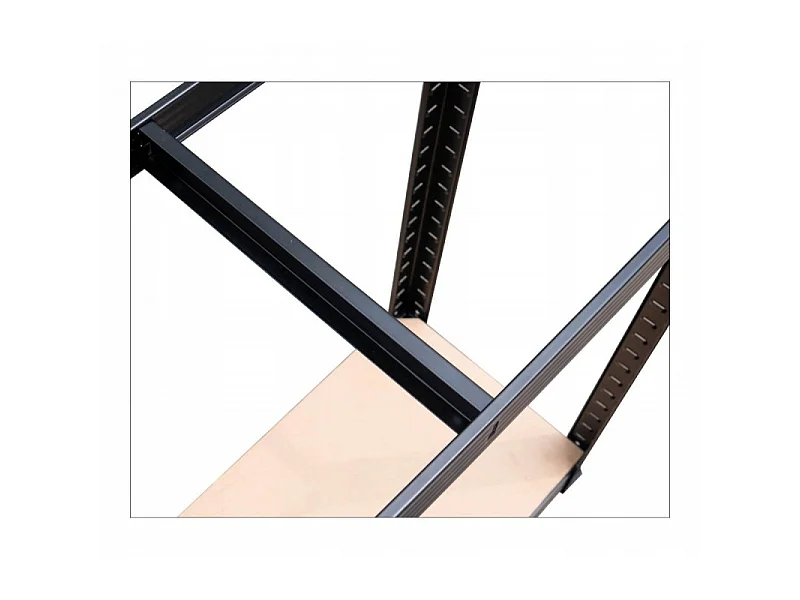 Scaffale in metallo componibile 90x180x30 cm nero SFT4