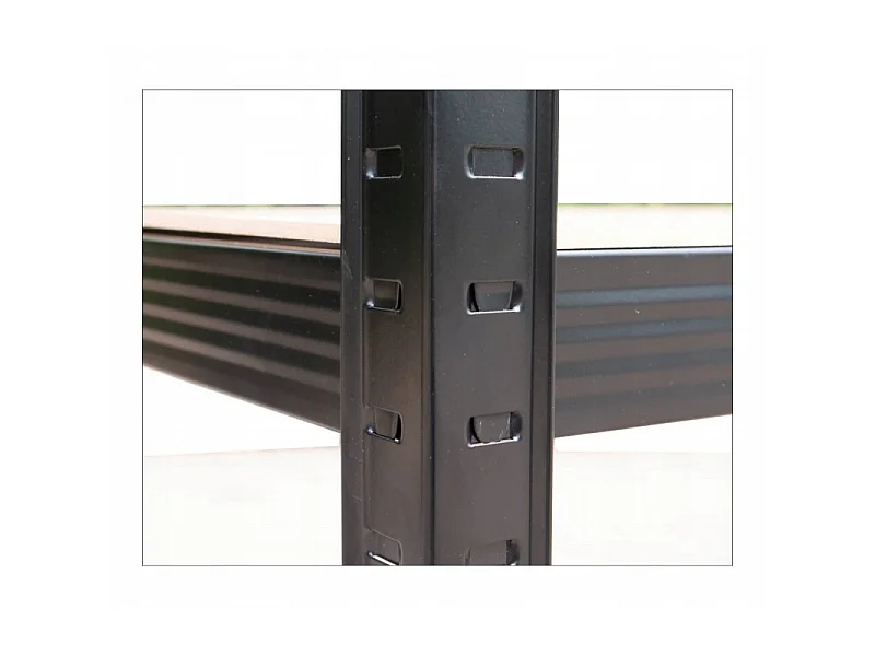 Scaffale in metallo componibile 90x180x30 cm nero SFT4
