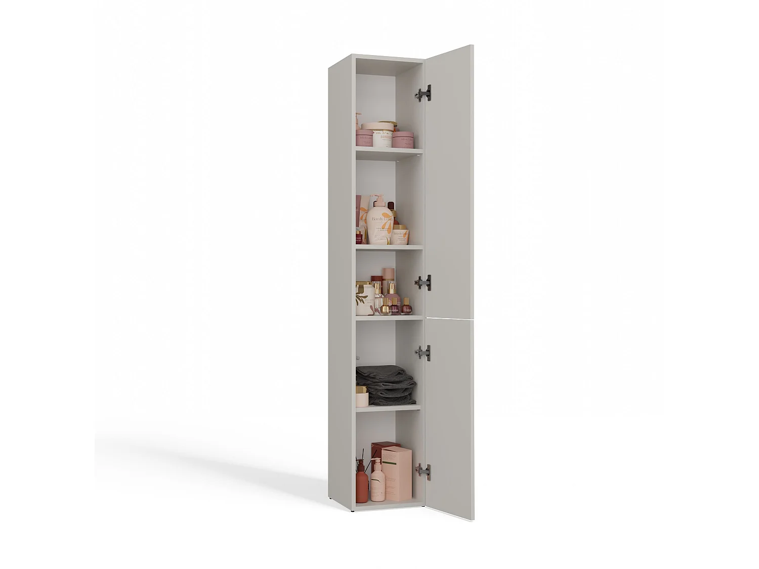 Colonna bagno moderna 31x174 a 2 ante beige CBT3