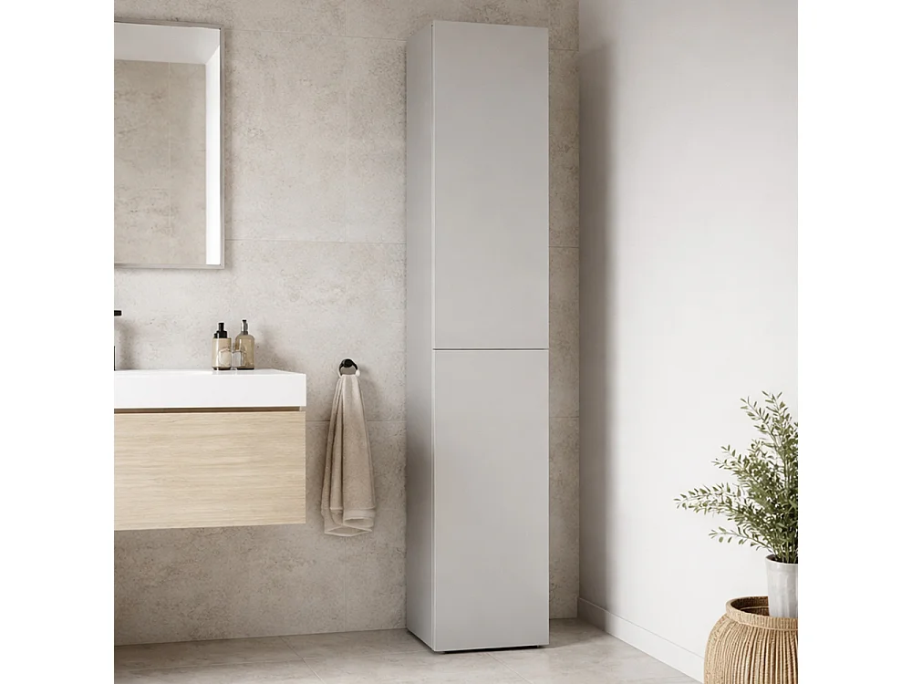 Colonna bagno moderna 31x174 a 2 ante beige CBT3