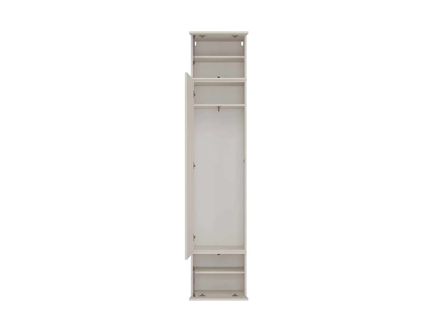 Armadio guardaroba 50x238 cm per ingresso beige cashmere MIT16