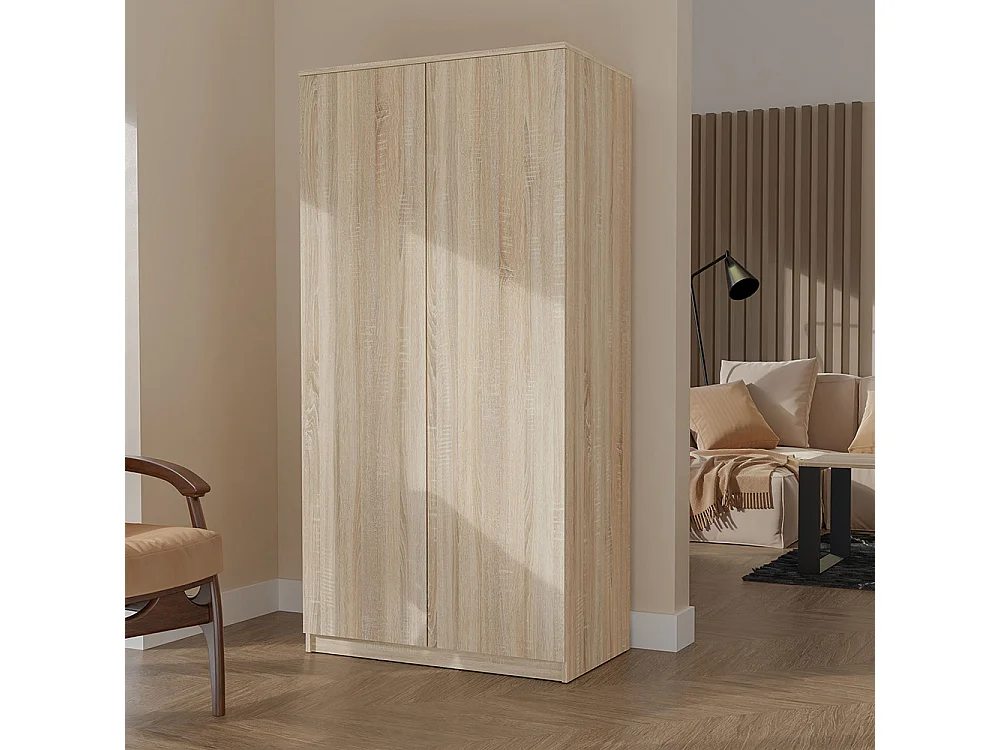 Armadio 2 ante 90x180 cm rovere chiaro AT9