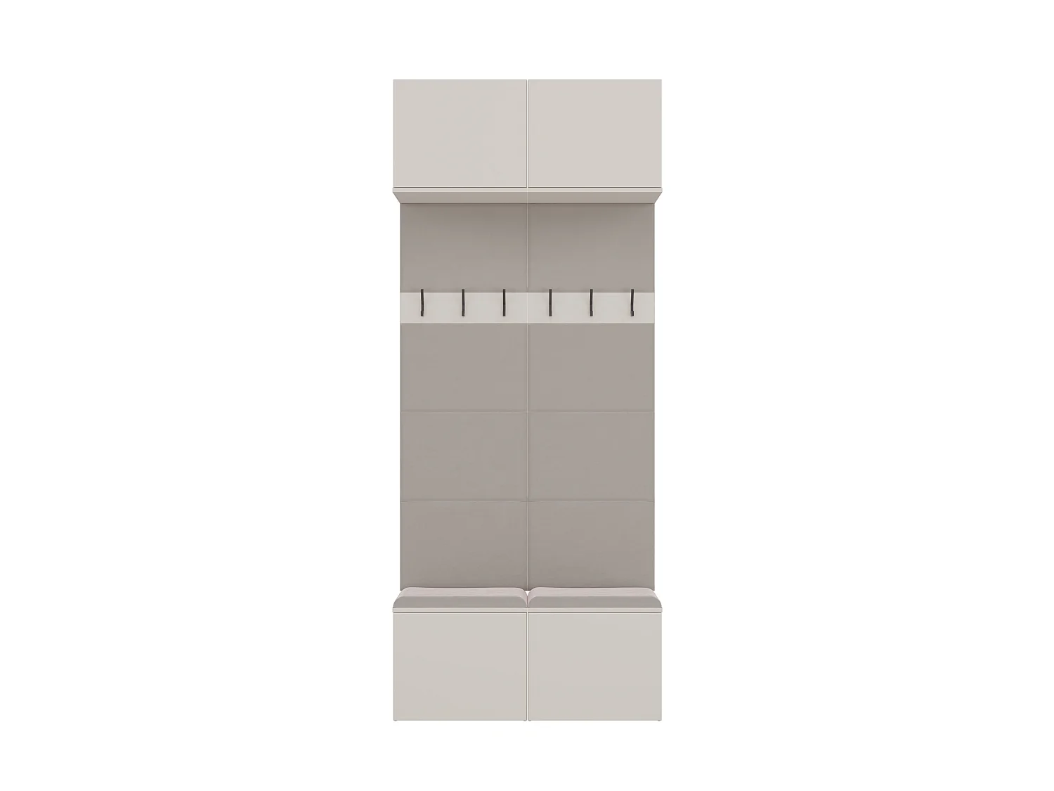 Mobile ingresso appendiabiti 100x238 con panca beige cashmere MIT14