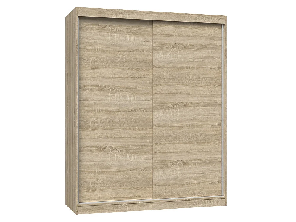 Armadio con ante scorrevoli 160x200 cm per camera da letto rovere chiaro AT6