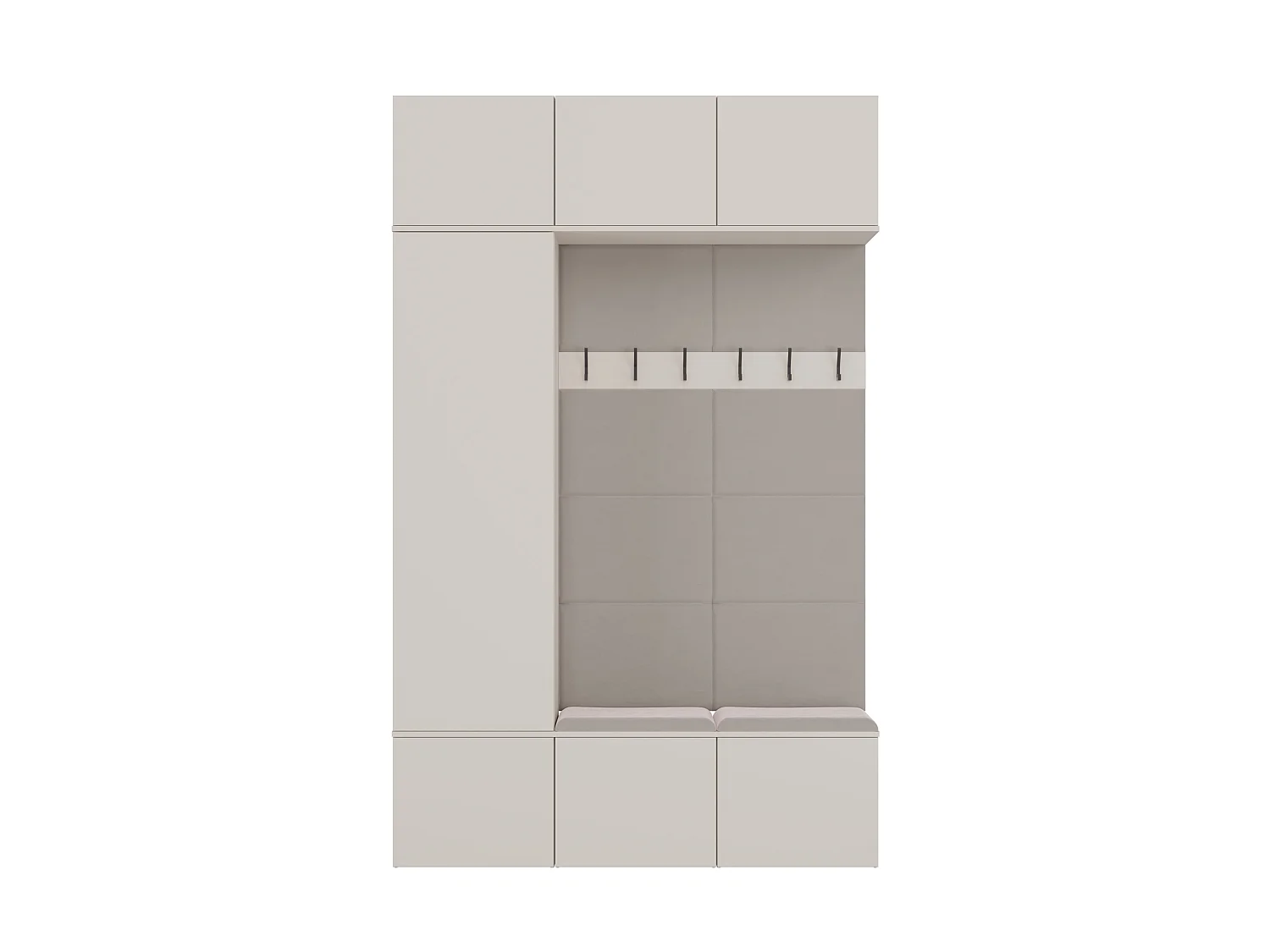Mobile ingresso moderno 150x238 con scarpiera beige cashmere MIT10