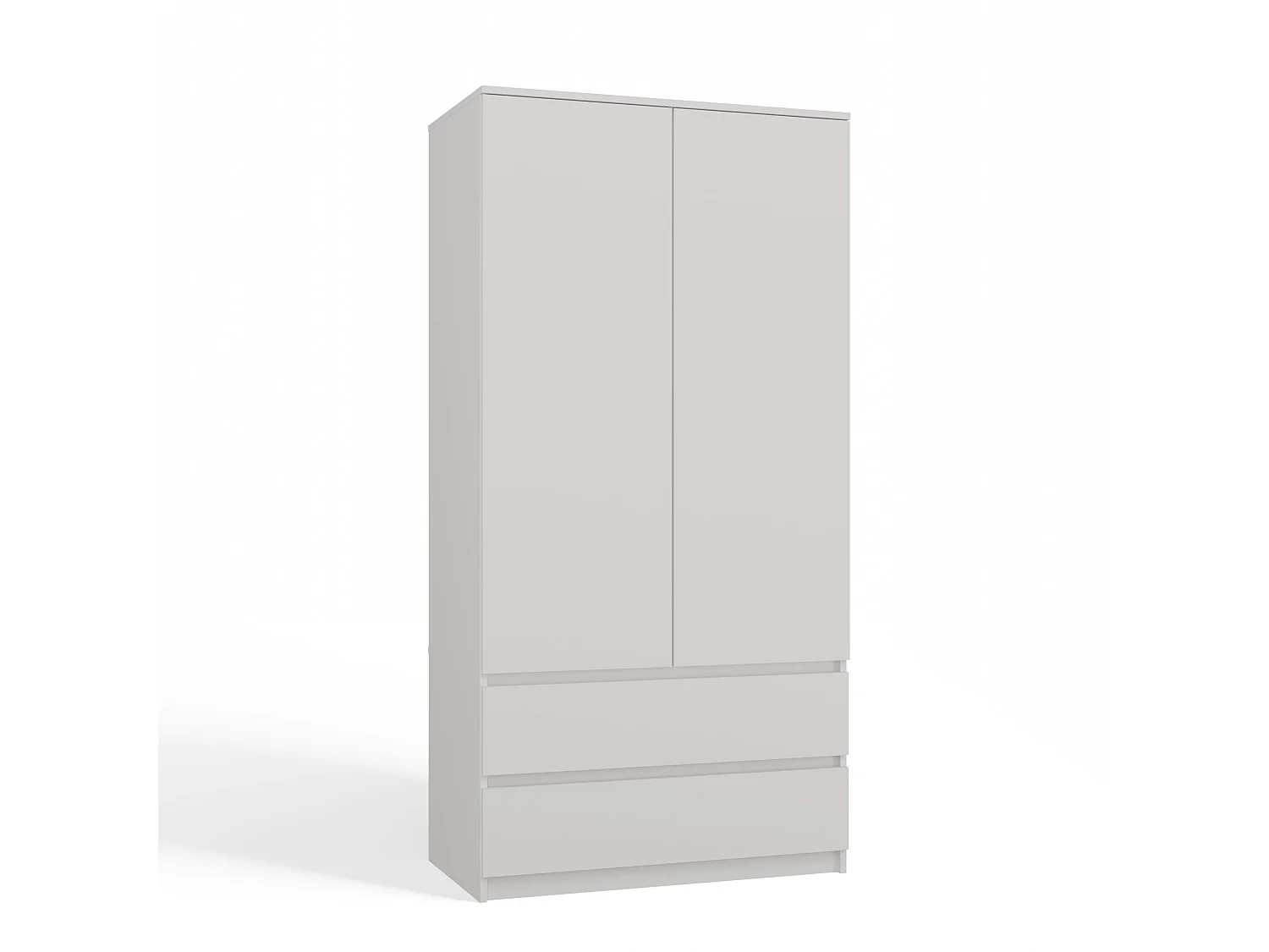 Armadio a 2 ante 90x180 cm con cassetti bianco AT10