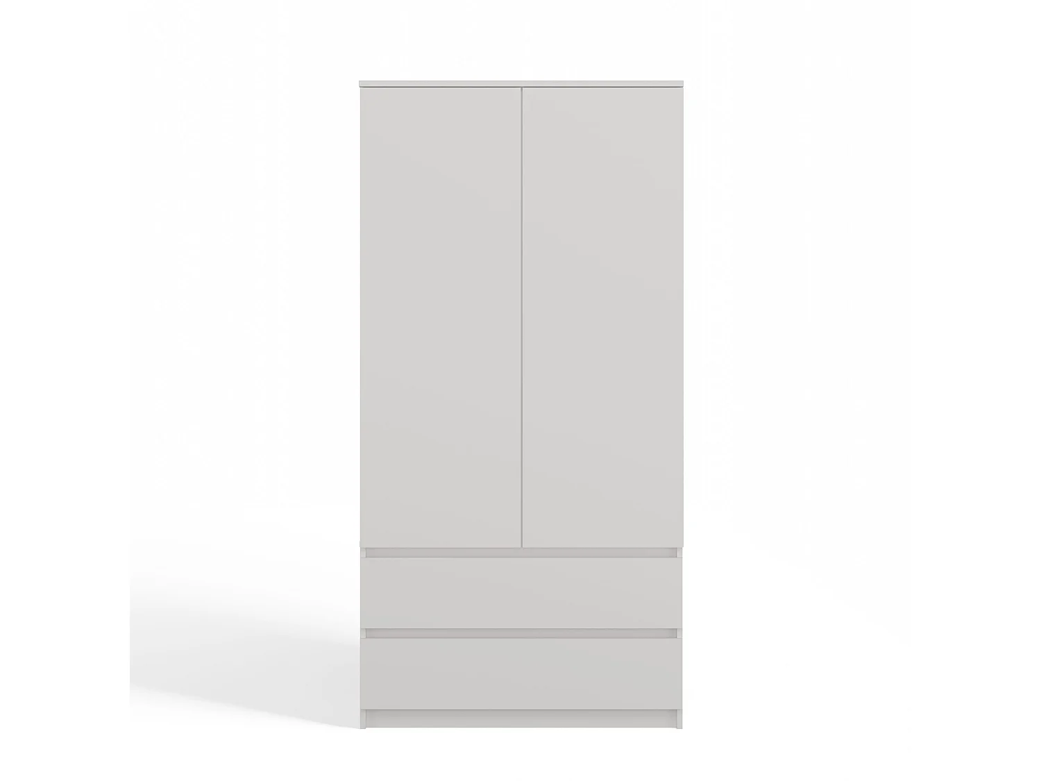 Armadio a 2 ante 90x180 cm con cassetti bianco AT10