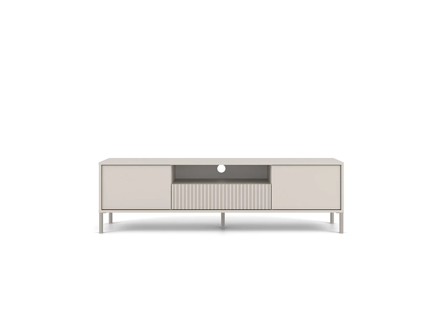 Mobile tv minimal 164 cm con ante e cassetto cashmere PTVT4