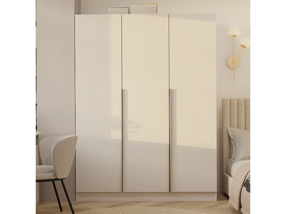 Armadio 3 ante 150x200 cm elegante beige AT17