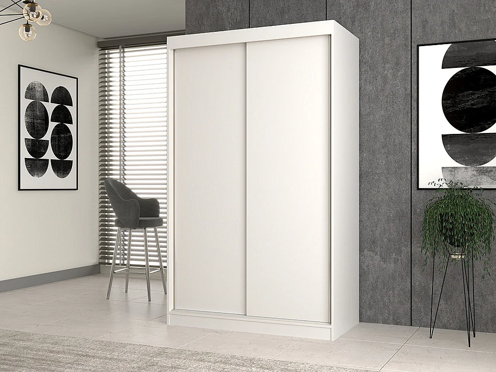 Armadio scorrevole 120x200 cm bianco AT5