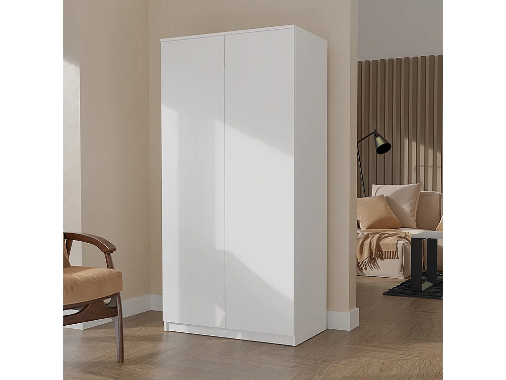 Armadio 2 ante 90x180 cm bianco AT9