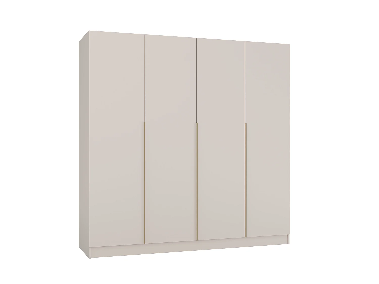 Armadio 4 ante 200x200 cm design elegante beige AT18