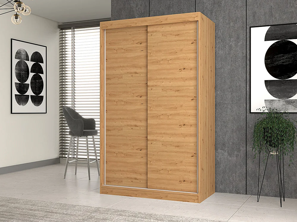 Armadio scorrevole 120x200 cm rovere AT5