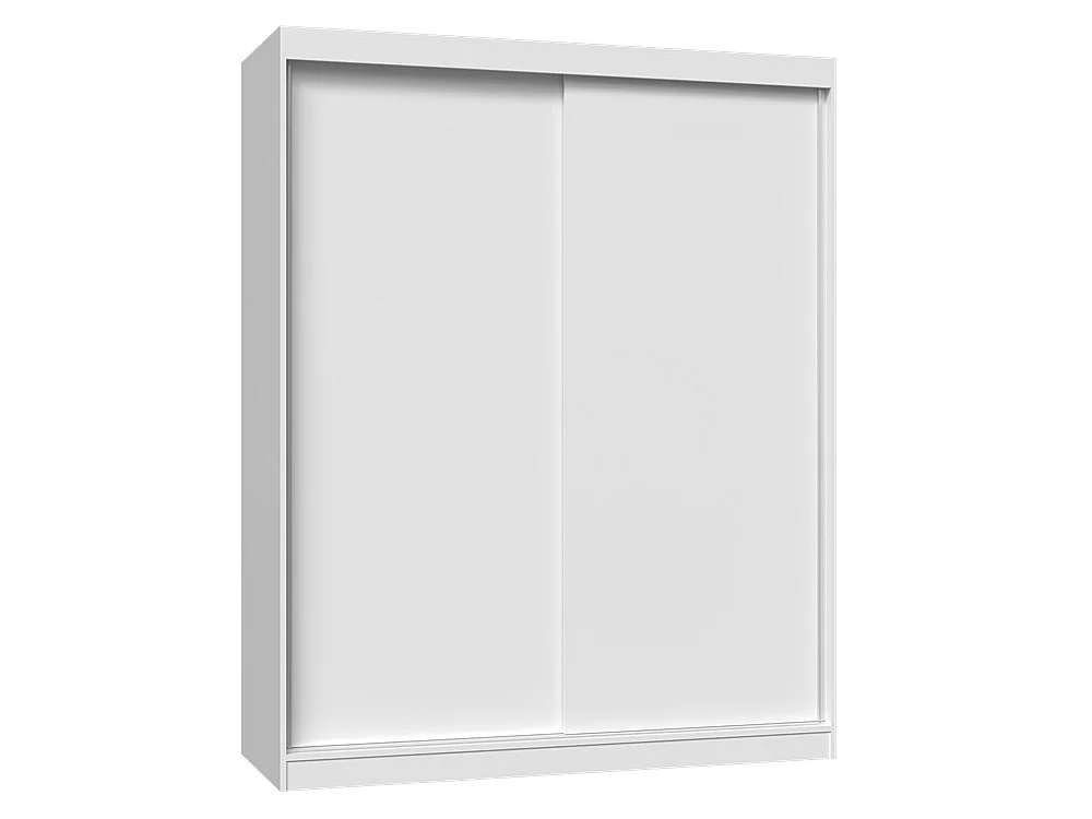 Armadio con ante scorrevoli 160x200 cm per camera da letto bianco AT6
