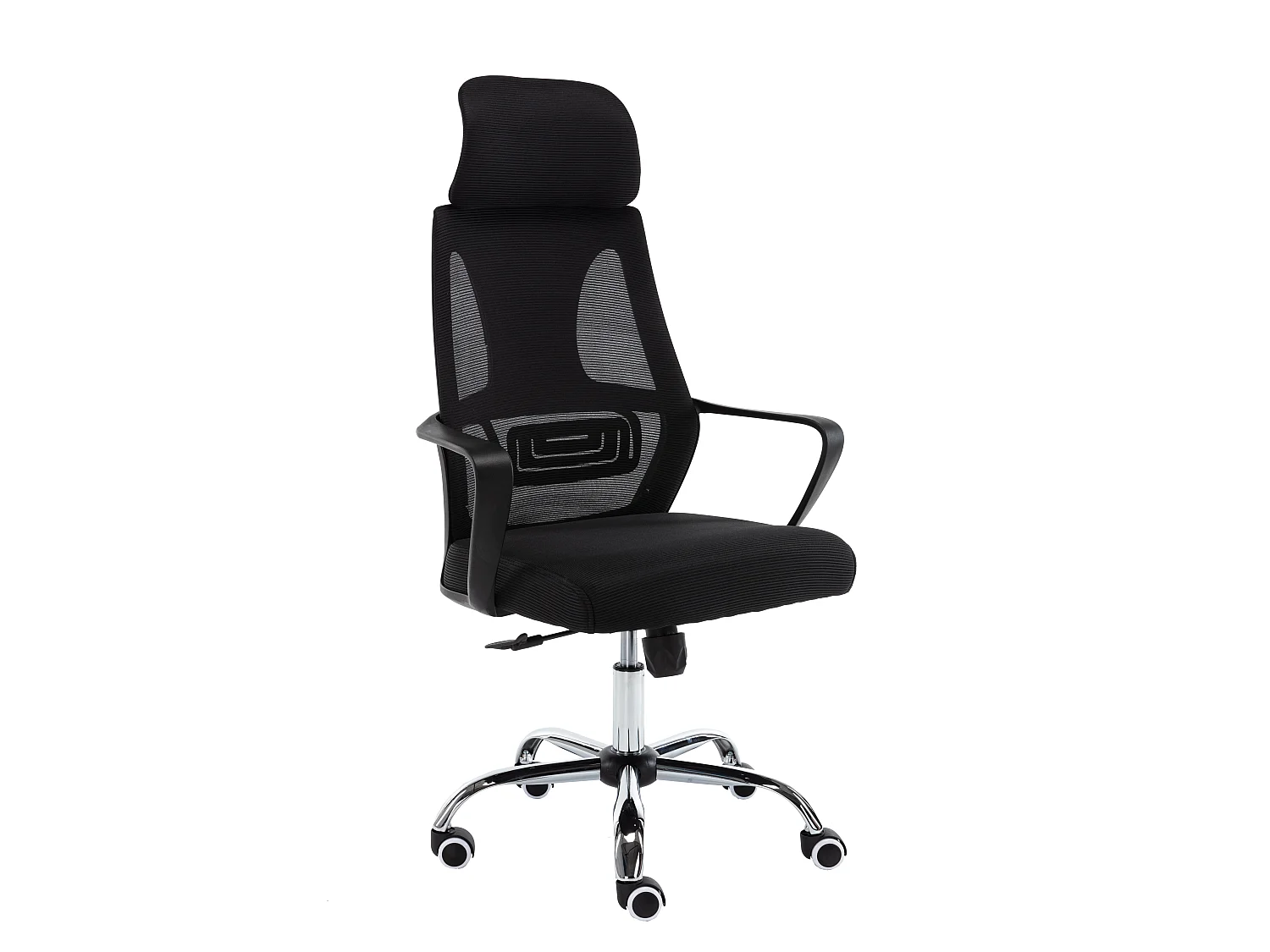 Sedia da ufficio con supporto lombare nera ST5