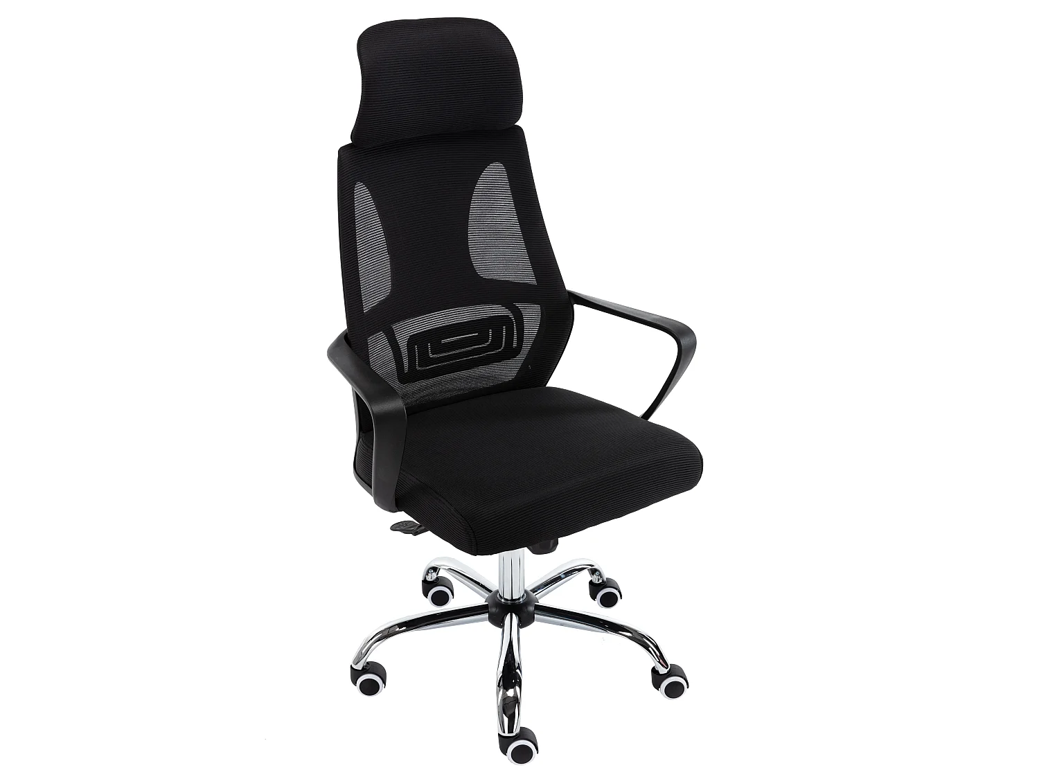 Sedia da ufficio con supporto lombare nera ST5