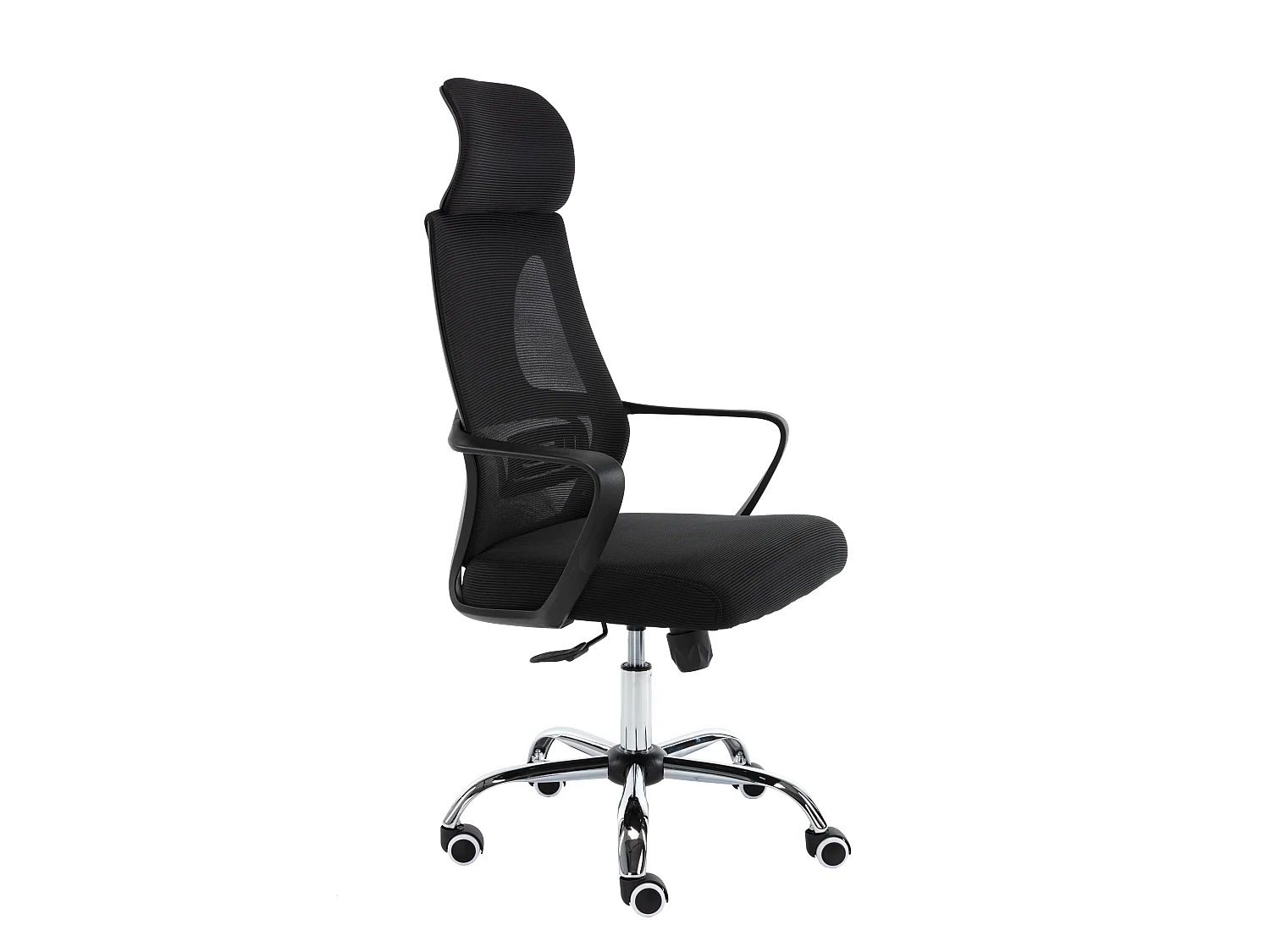Sedia da ufficio con supporto lombare nera ST5