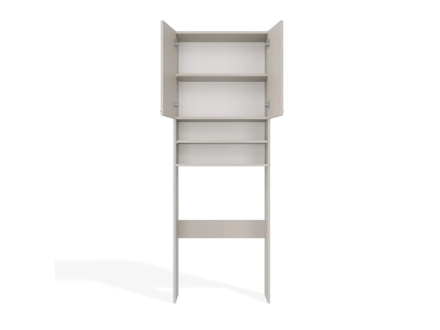 Mobile lavatrice 64x180 cm con mensole beige MLT5