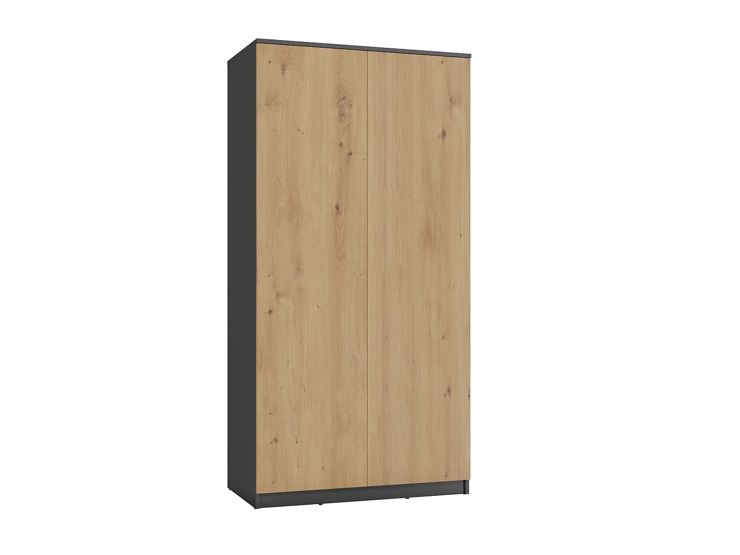 Armadio 2 ante 90x180 cm rovere/antracite AT9