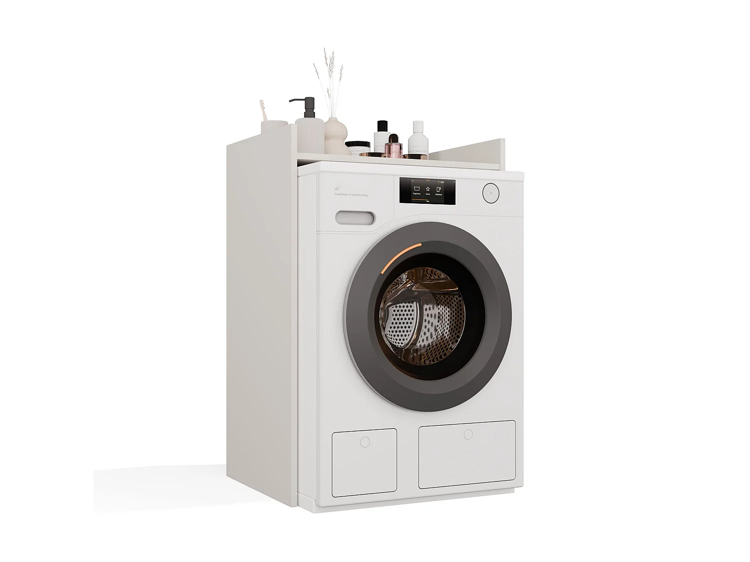 Mobile lavatrice 64x97,5 cm con ripiano beige MLT1
