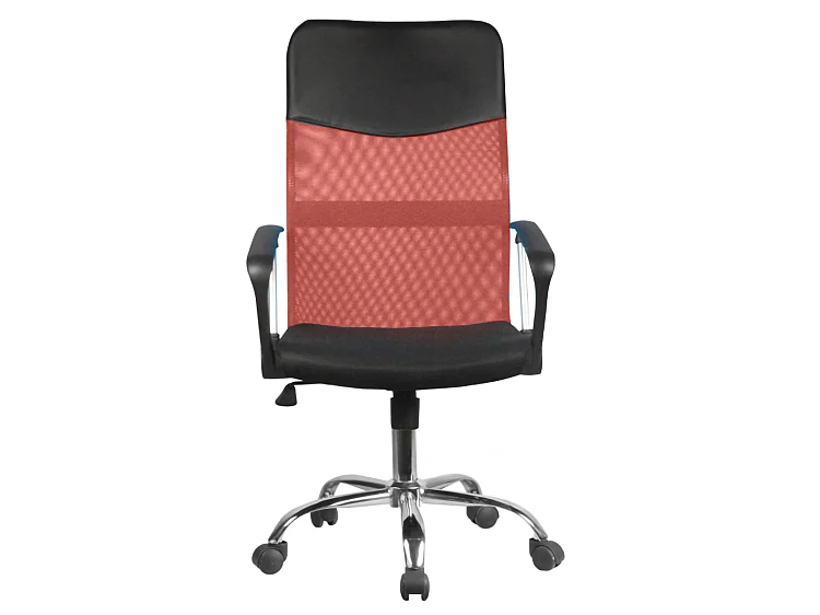 Sedia da ufficio con schienale alto rosso/nera ST4