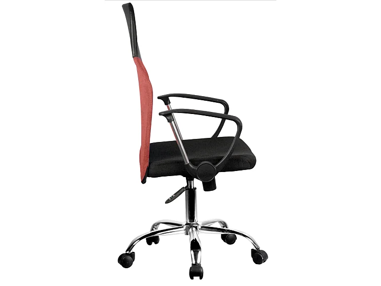 Sedia da ufficio con schienale alto rosso/nera ST4