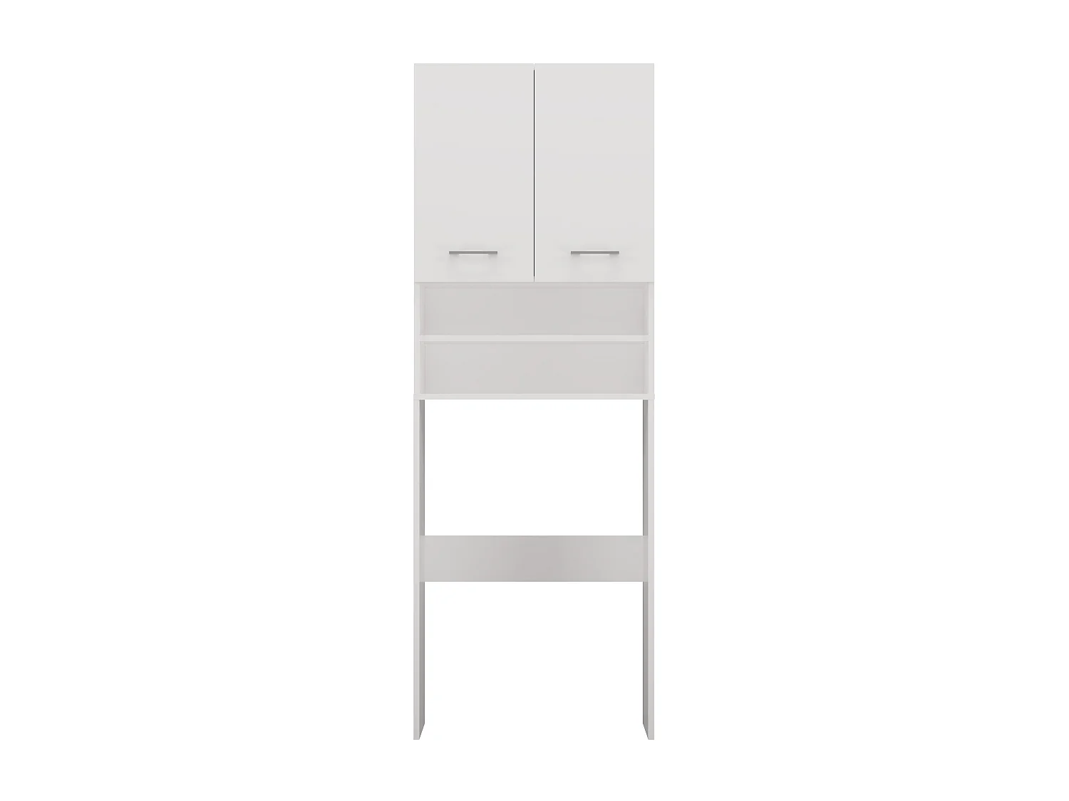 Mobile lavatrice 64x180 cm con mensole bianco MLT5