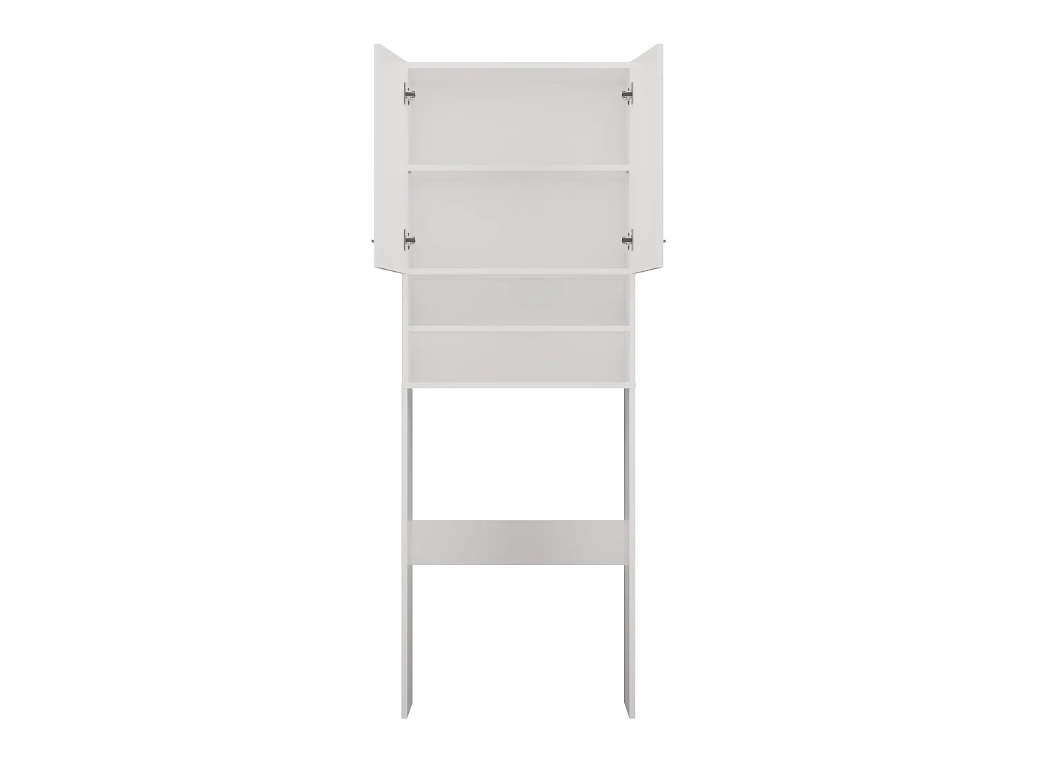 Mobile lavatrice 64x180 cm con mensole bianco MLT5